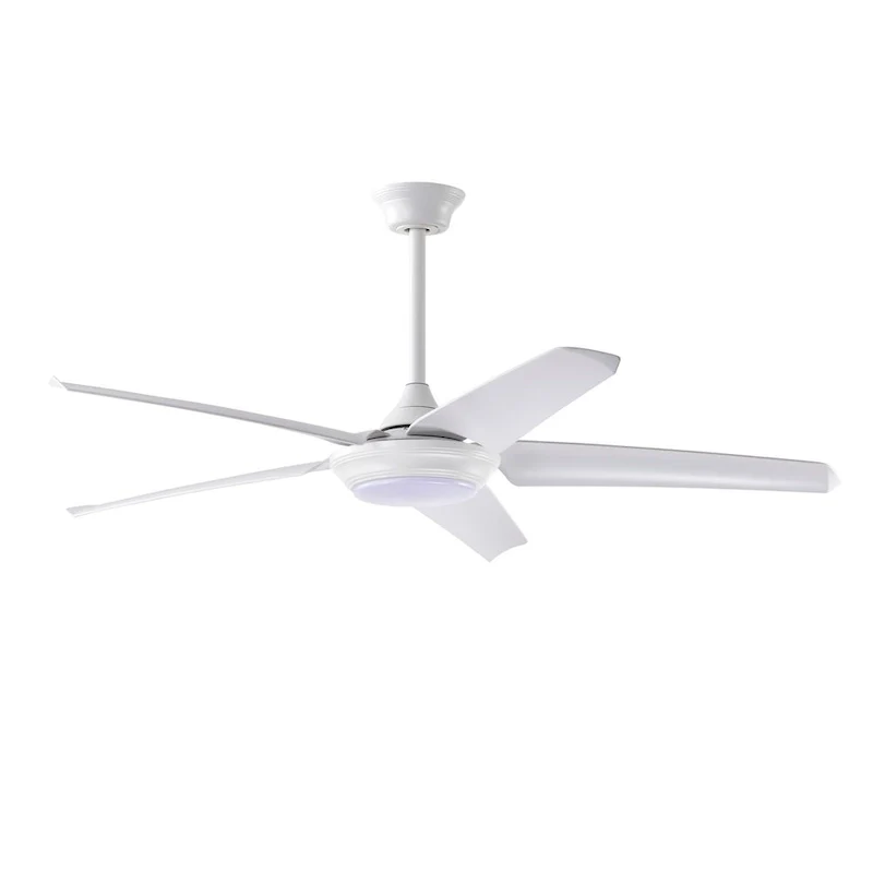 Aisling Modern White Lighted Ceilng Fan 5-Blades LED Remote Control