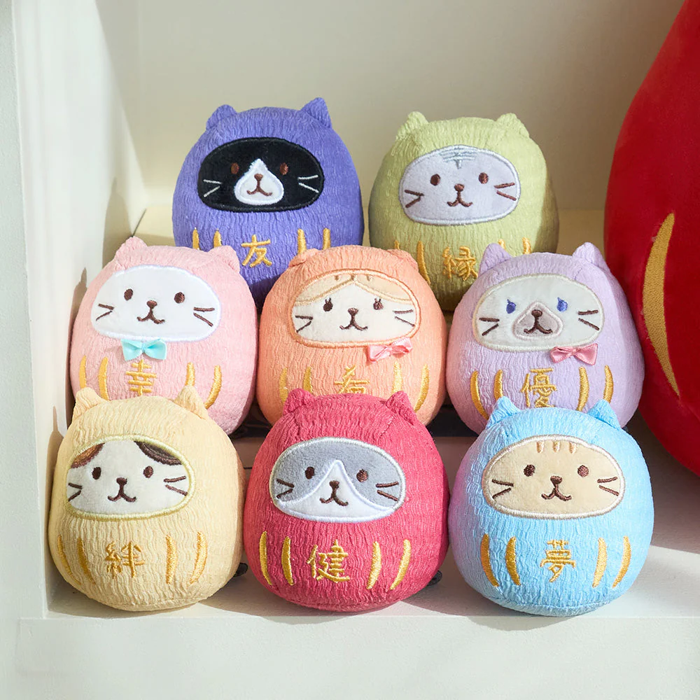 Hapins Fuku Fuku Nyanko (Dark Purple) - Blessing Tumbler Doll Pizza Cat
