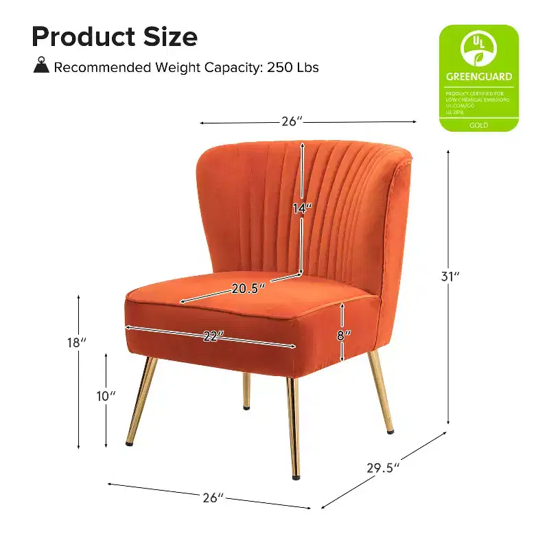 Quentin Velvet Accent Side Chair with Padded Seat Set of 2 | Karat Home