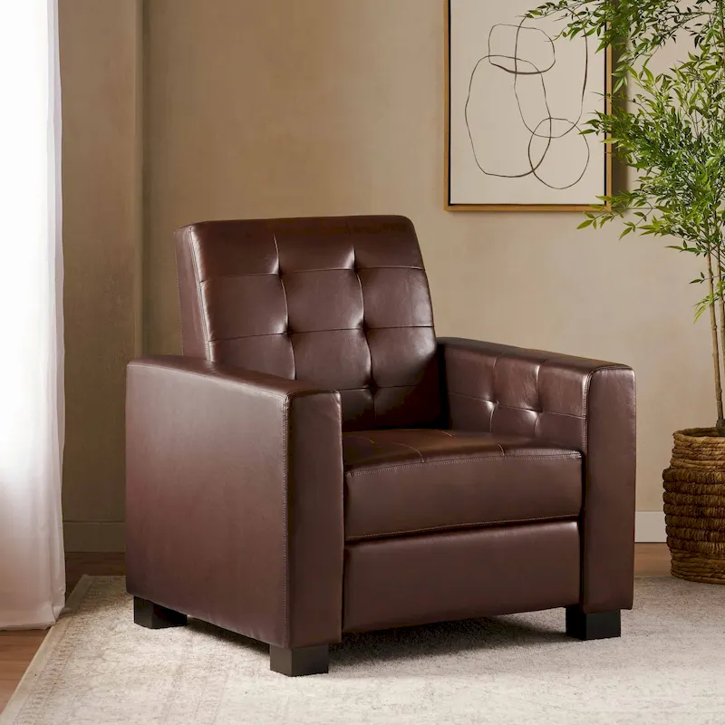 Craigue Upholstered Pushback Recliner by Christopher Knight Home