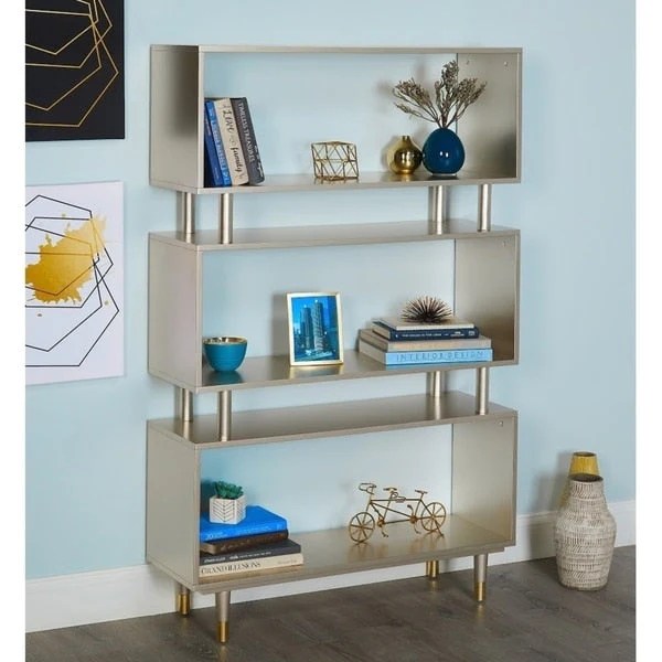 Simple Living Margo Mid-Century Modern 3-tier Bookshelf - 59.5h x 36w x 11.8d