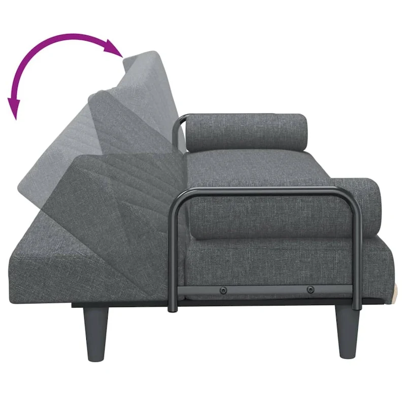 vidaXL Sleeper Sofa with Armrests Sofa Couch Recliner Chair Loveseat Fabric - 80.7 x 35 x 27.6