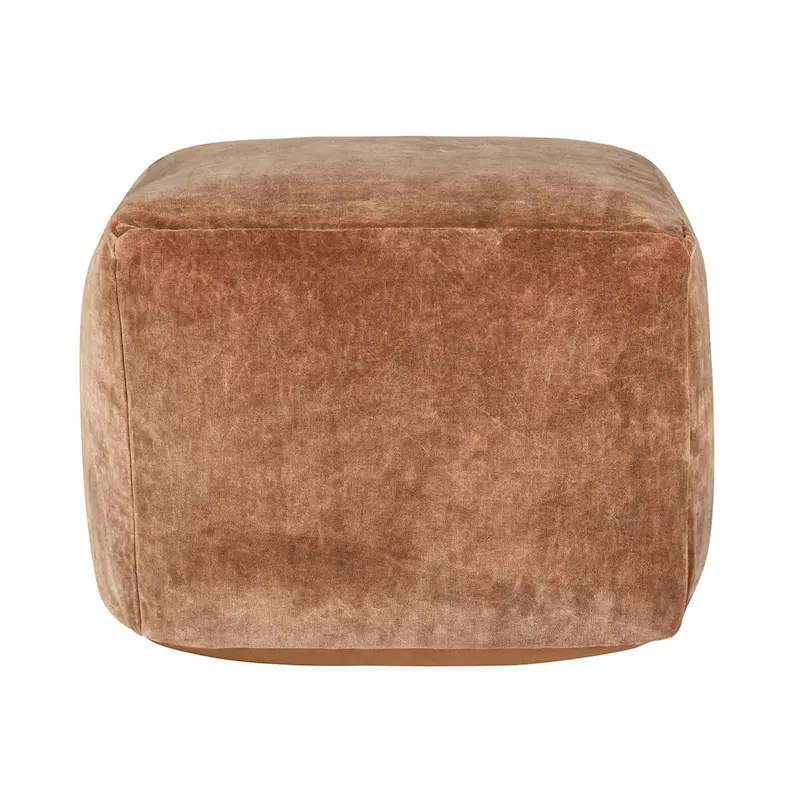 Villa by Classic Home Heirloom 18 Velvet Pouf