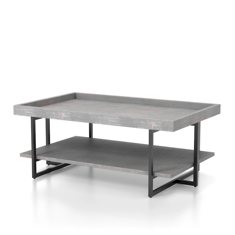 Damara Transitional 47-inch Metal 1-Shelf Coffee Table by Furniture of America