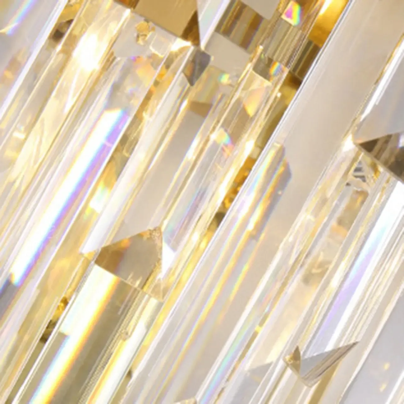 Modern Crystal Gold Metal Tassel Tiered Shining Wall Sconce