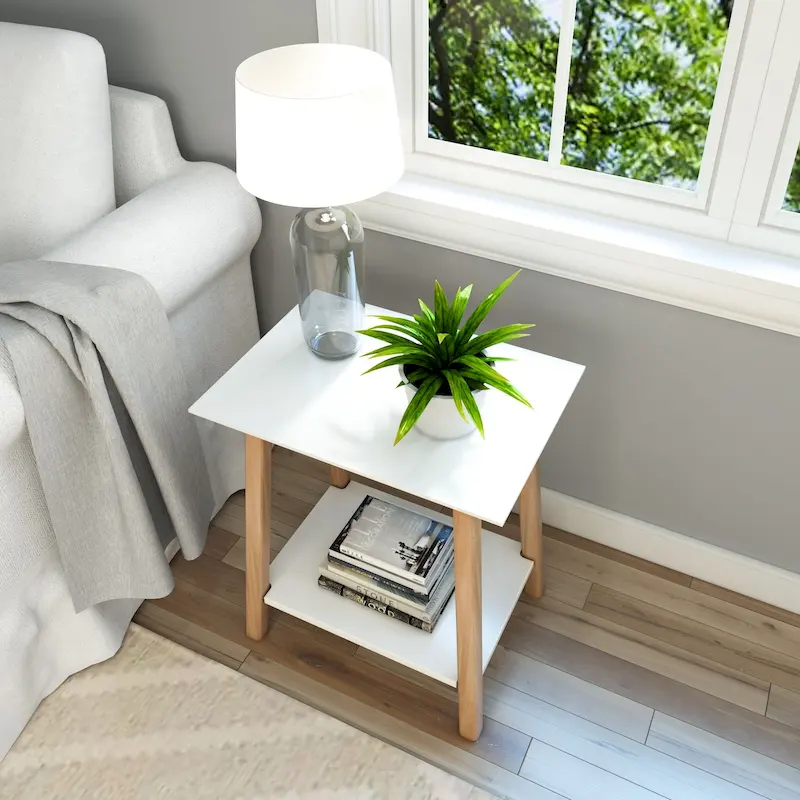 Plank and Beam Mid-Century Modern Accent End Table - 23 L x 16.25 W x 25.5 H