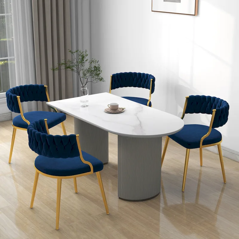 Modern Velvet Dining Chairs Set of 4