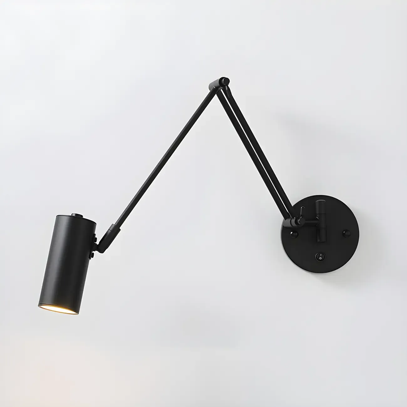 Elegant Streamlined Metal Swing Arm Wall Light