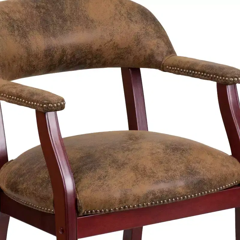 Emma and Oliver Conference Chair with Accent Nail Trim and Casters