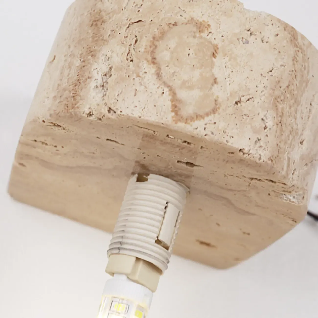 Modern Beige Stone Warm Light Wall Sconce