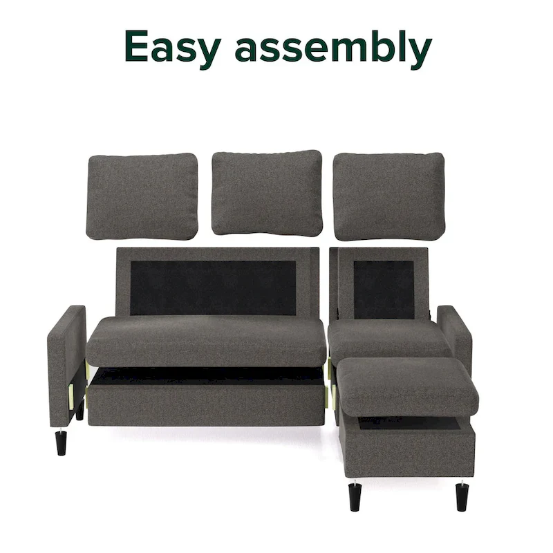 Priage by ZINUS Convertible Sectional Sofa with Reversible Chaise