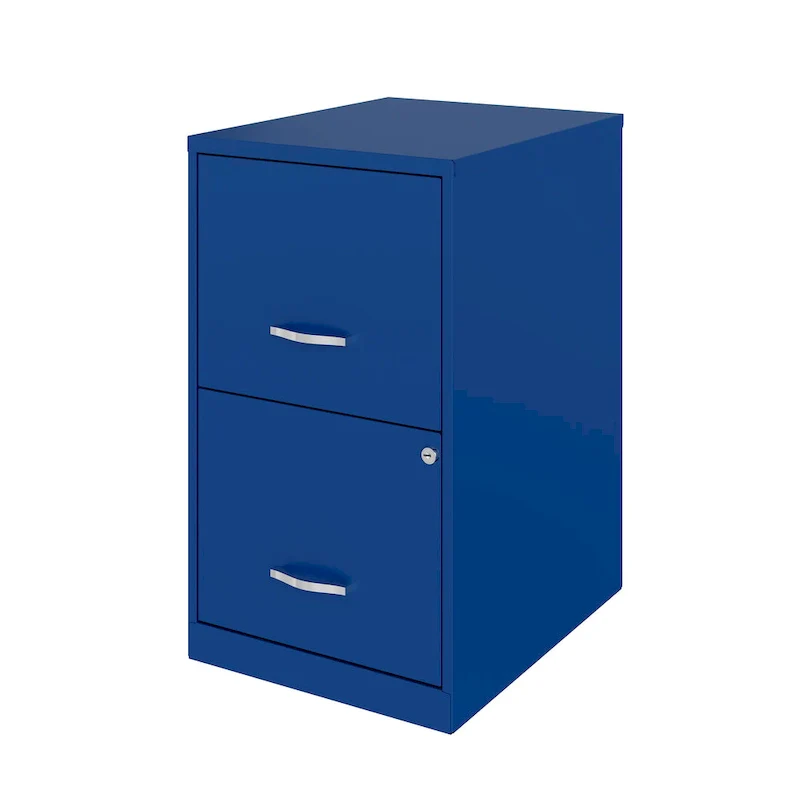18in. 2 Drawer Metal File Cabinet, Classic Blue