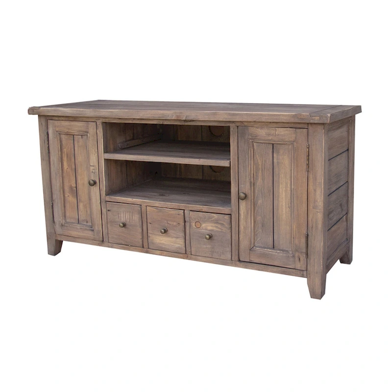 47 Wide Small Media Unit, Light Brown