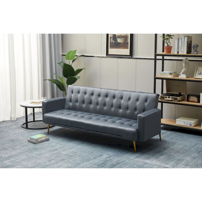 75 Wide Tufted Velvet Convertible Sleeper sofa