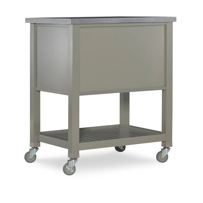 The Gray Barn White Squirrel Grey Wood Kitchen Cart