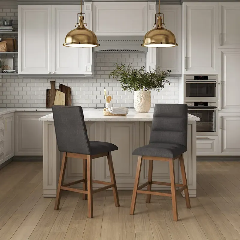 Lilibet Upholstered Counter Height Bar Stools, Set of 2