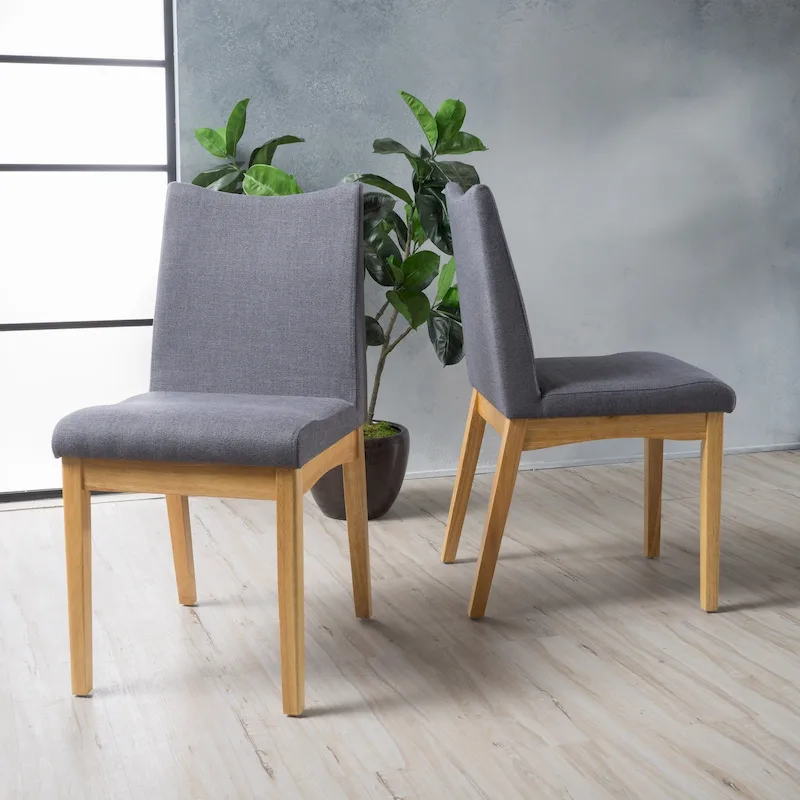 Mid-Century Fabric Dining Chair (Set of 2)
