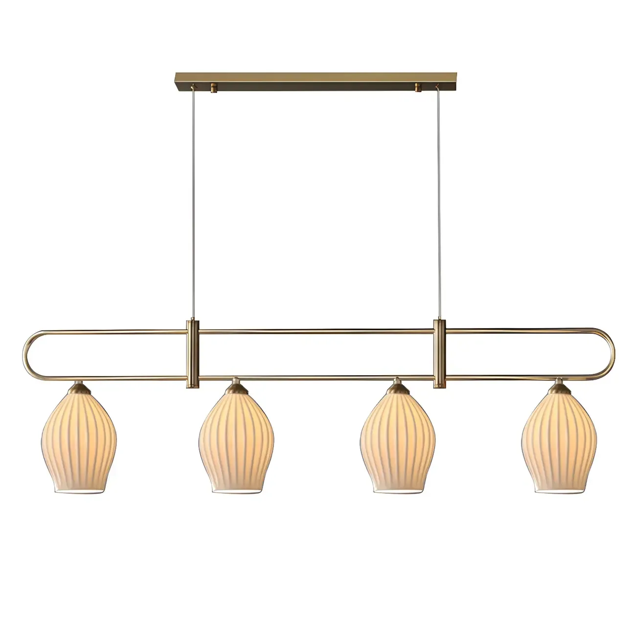 Simple Modern Ceramic Multi-Light Island Pendant Light