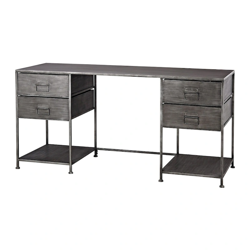 Elk Home Gunthery Graphite Metal 60 Inch Wide Desk
