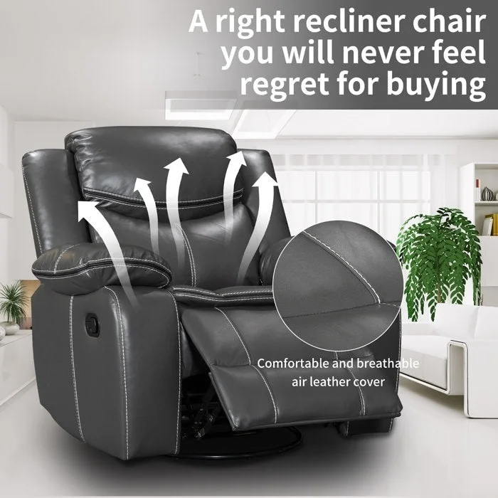 Recliner Rocking Chair With 360 Degree Swivel Recliner
