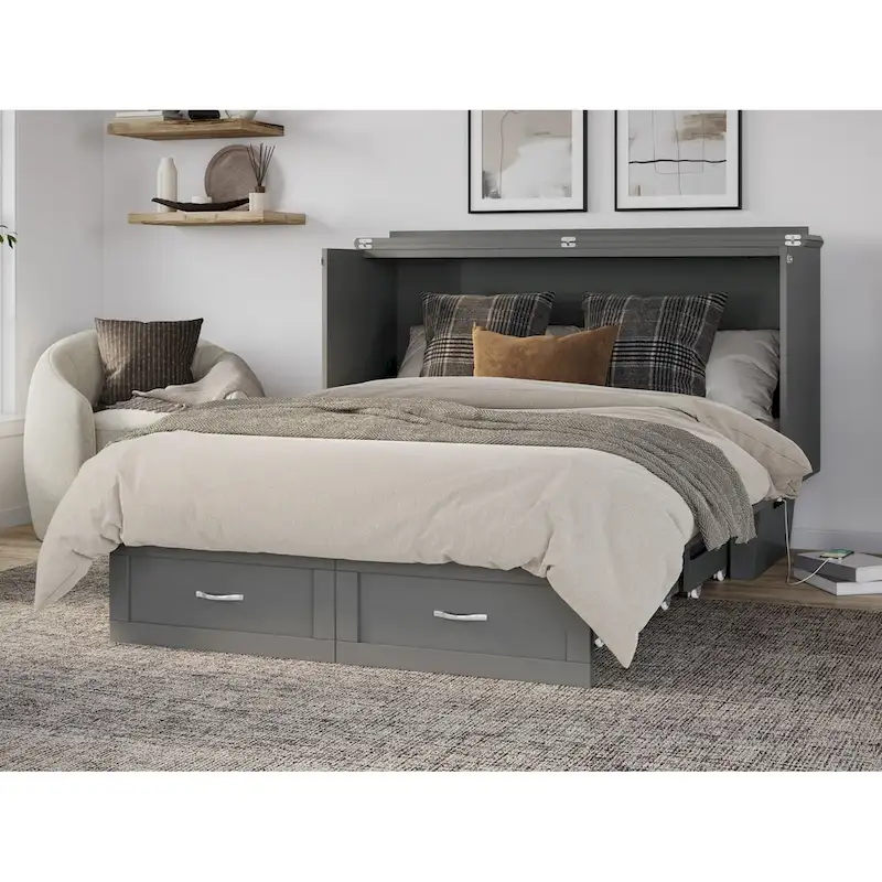 Chelsea Queen Murphy Bed Chest with Mattress