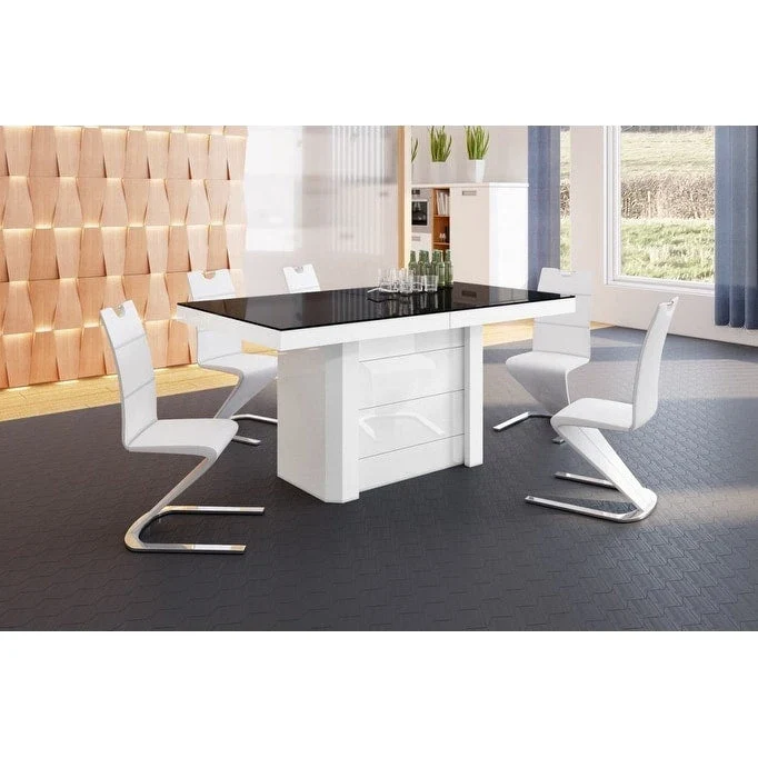 VOLOS Extendable High-gloss Modern Dining Table