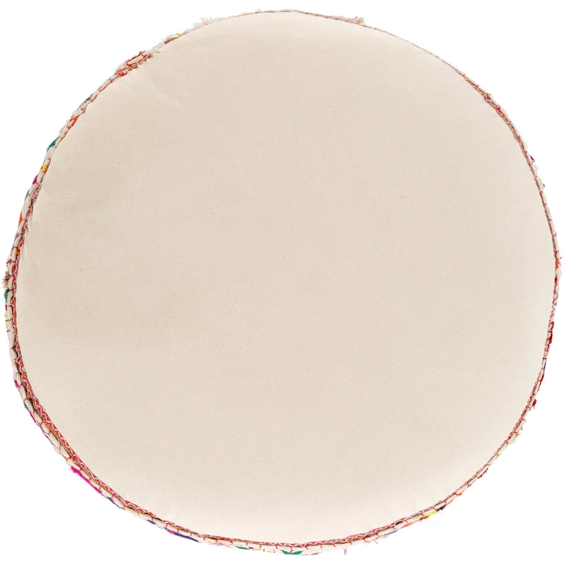 Geometric Acle Round Cotton 22-inch Pouf