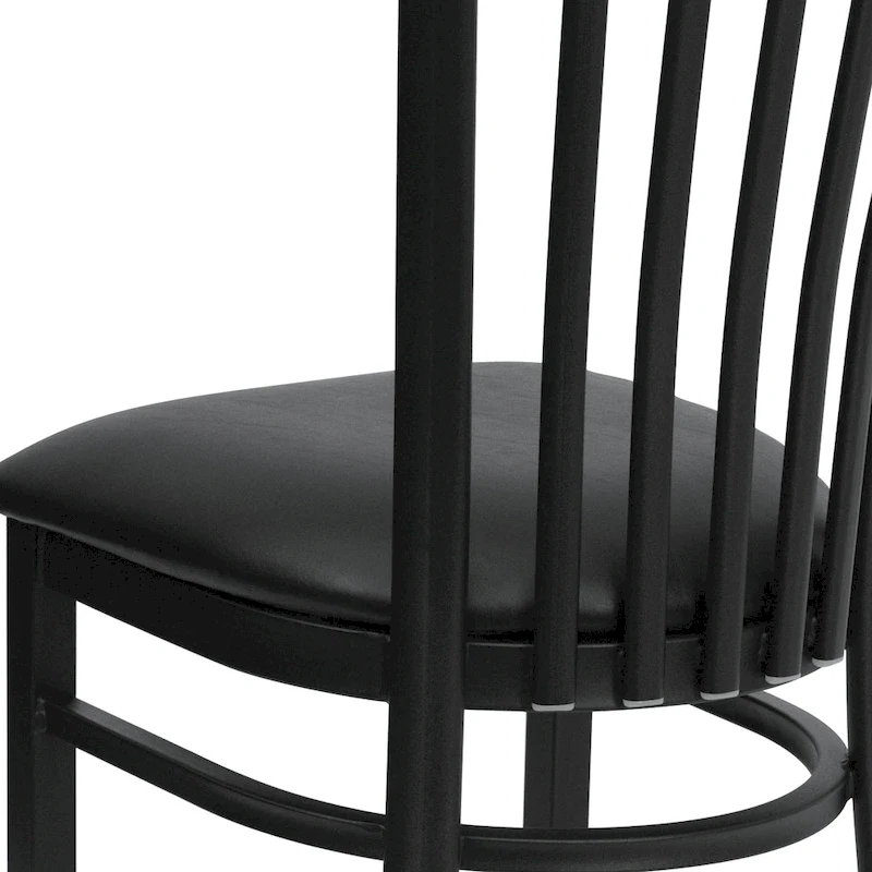 School House Back Metal Restaurant Chair - 17.25