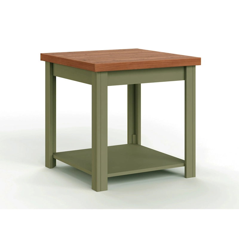 Bridgevine Home Modern Farmhouse 24 inch Side Table, No Assembly Required, Two-Tone Finish