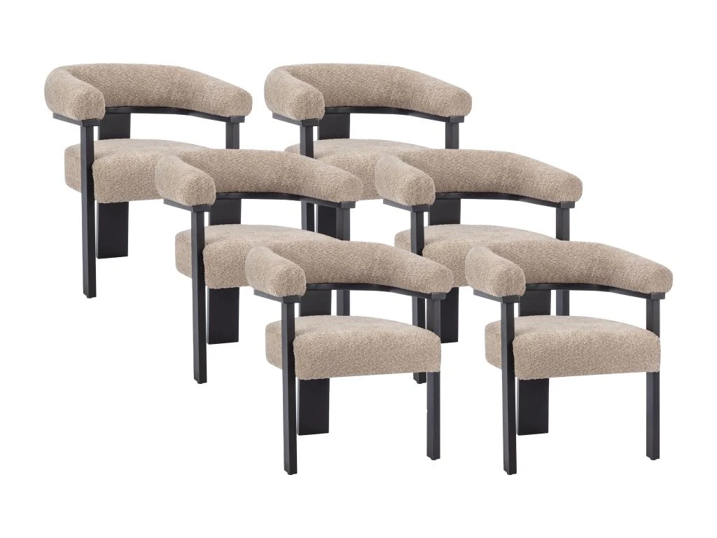 Lot Chaises Avec - Noir/Taupe
