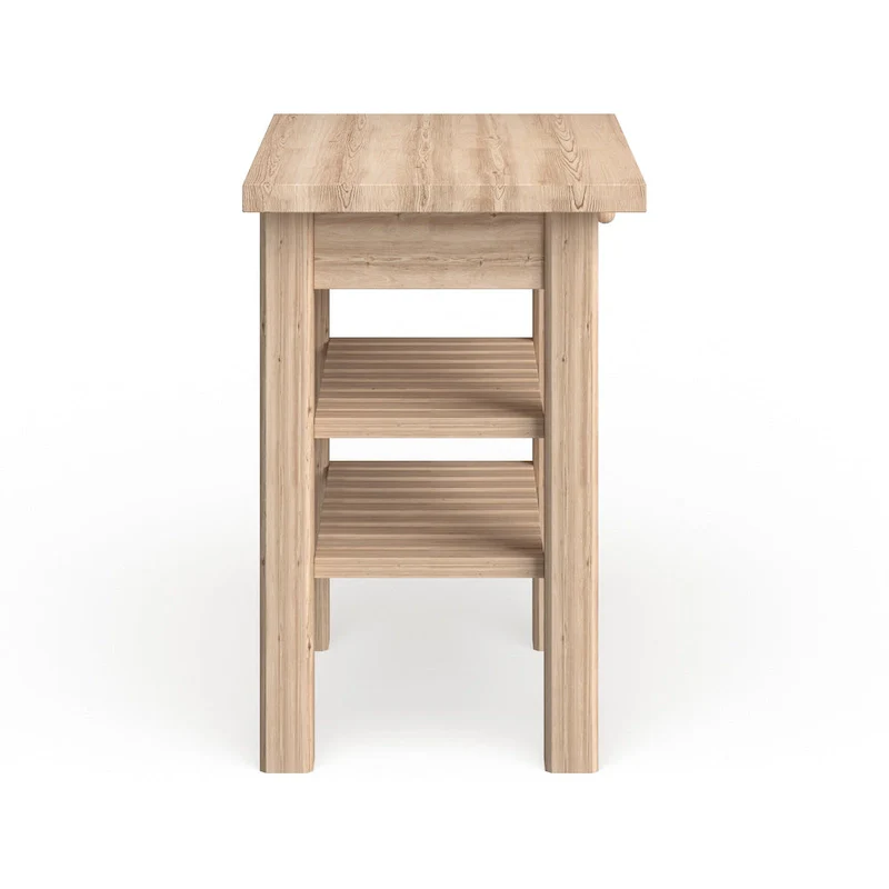 The Gray Barn Heavenly Winds Unfinished Solid Parawood Kitchen Island