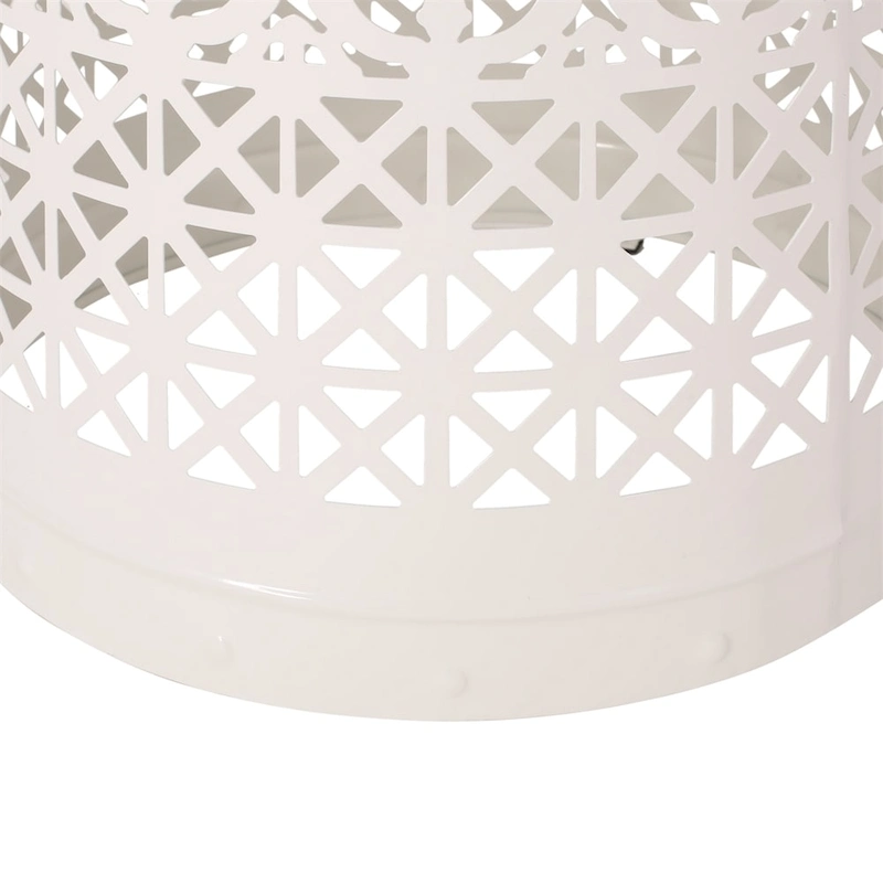 Lace Cut Metal Side Table