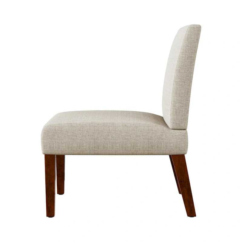 Fabric Accent Chair Set with Round Wood Table - 2 Chairs (18.7