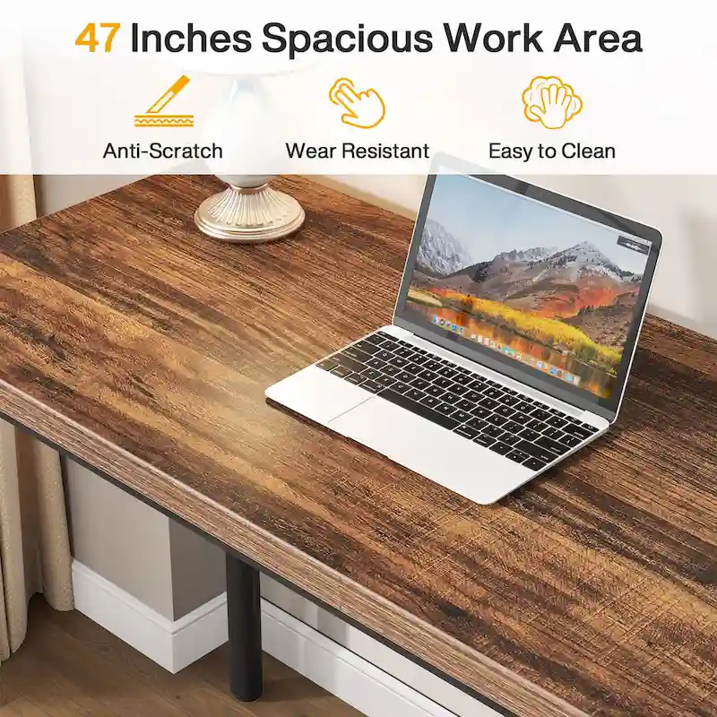 Modern Simple Computer Desk Study Writing Table with 5 Drawers