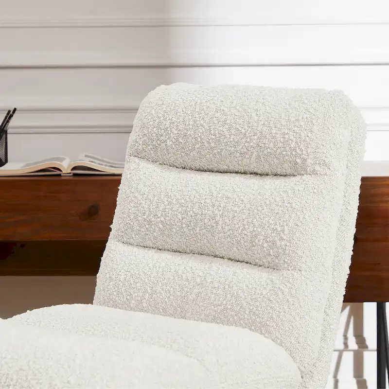 Art Leon Mid-Century Modern Genuine Leather Home Office Desk Chair