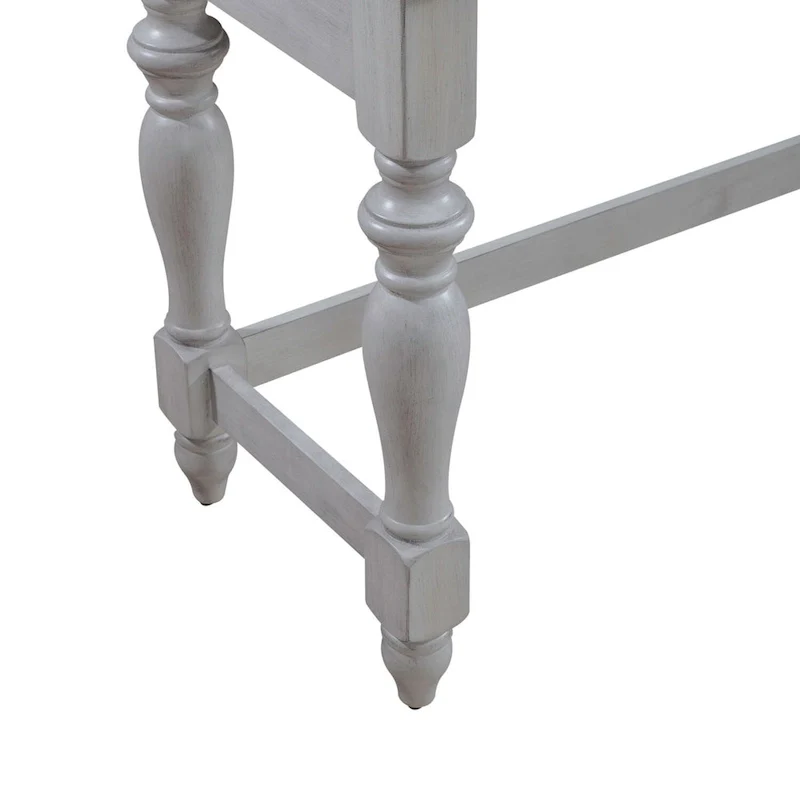 Ocean Isle Antique White 4-Piece Console Table Set