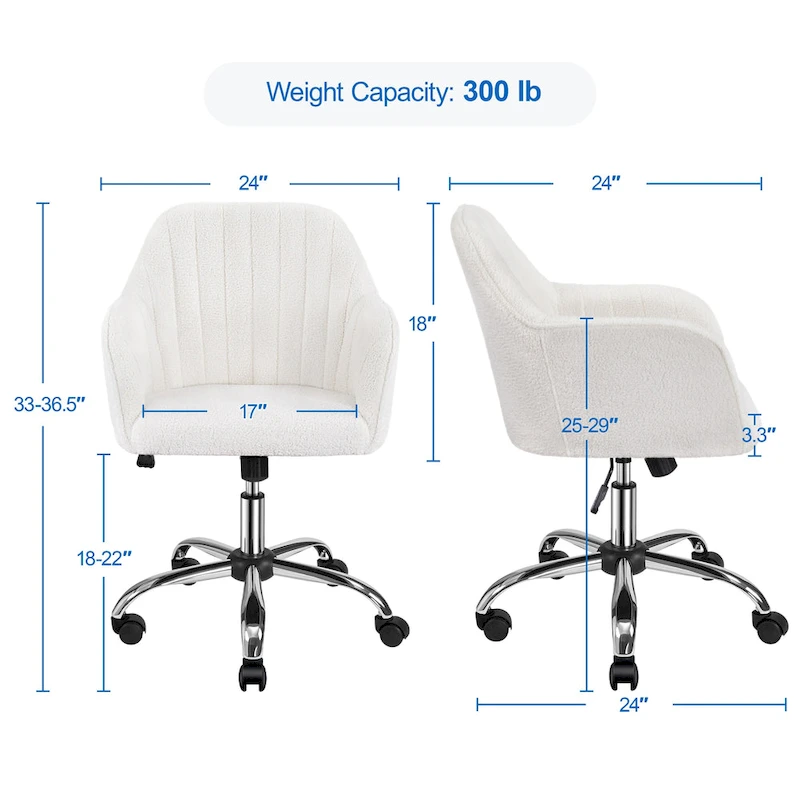 Yaheetech Desk Chair Height-Adjustable Swivel Computer Chair