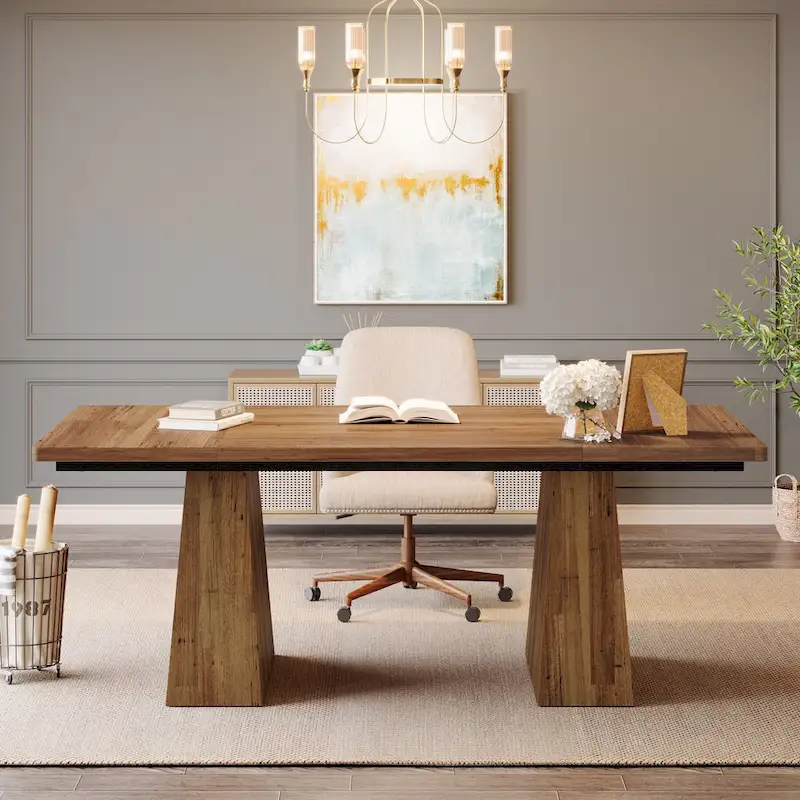 63 Inches  Executive Office Desk Large Computer Conference Table