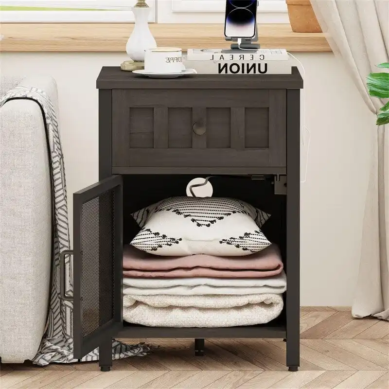 End Table with Charging Station