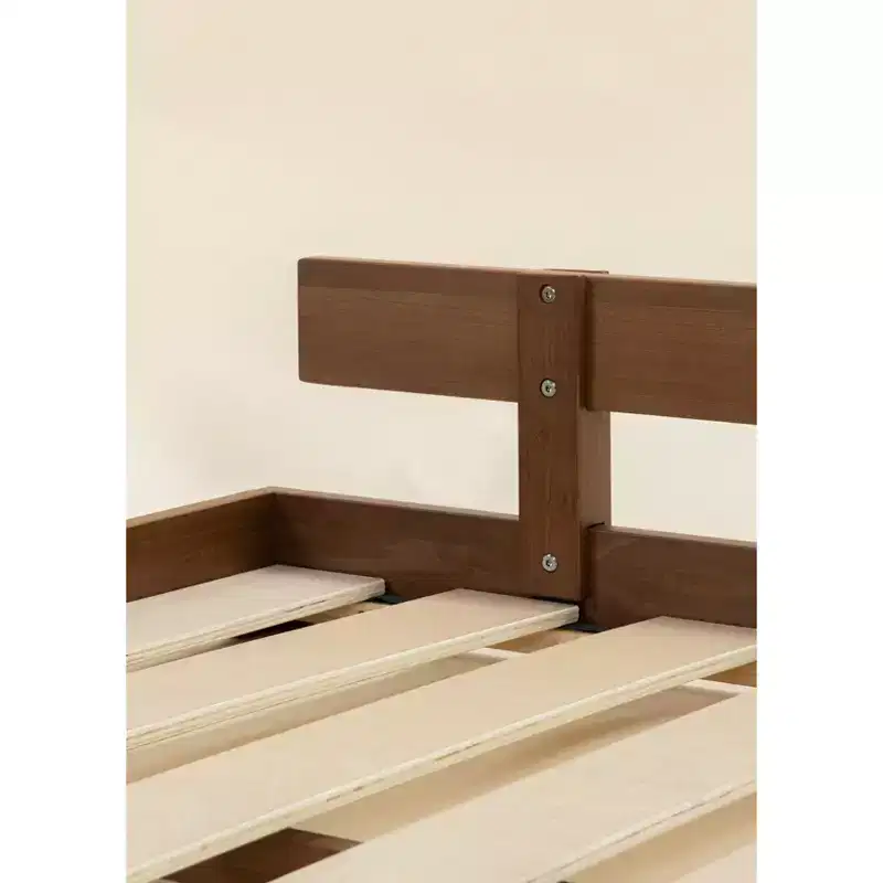 Coco Village - Wooden Bed Frame - Walnut