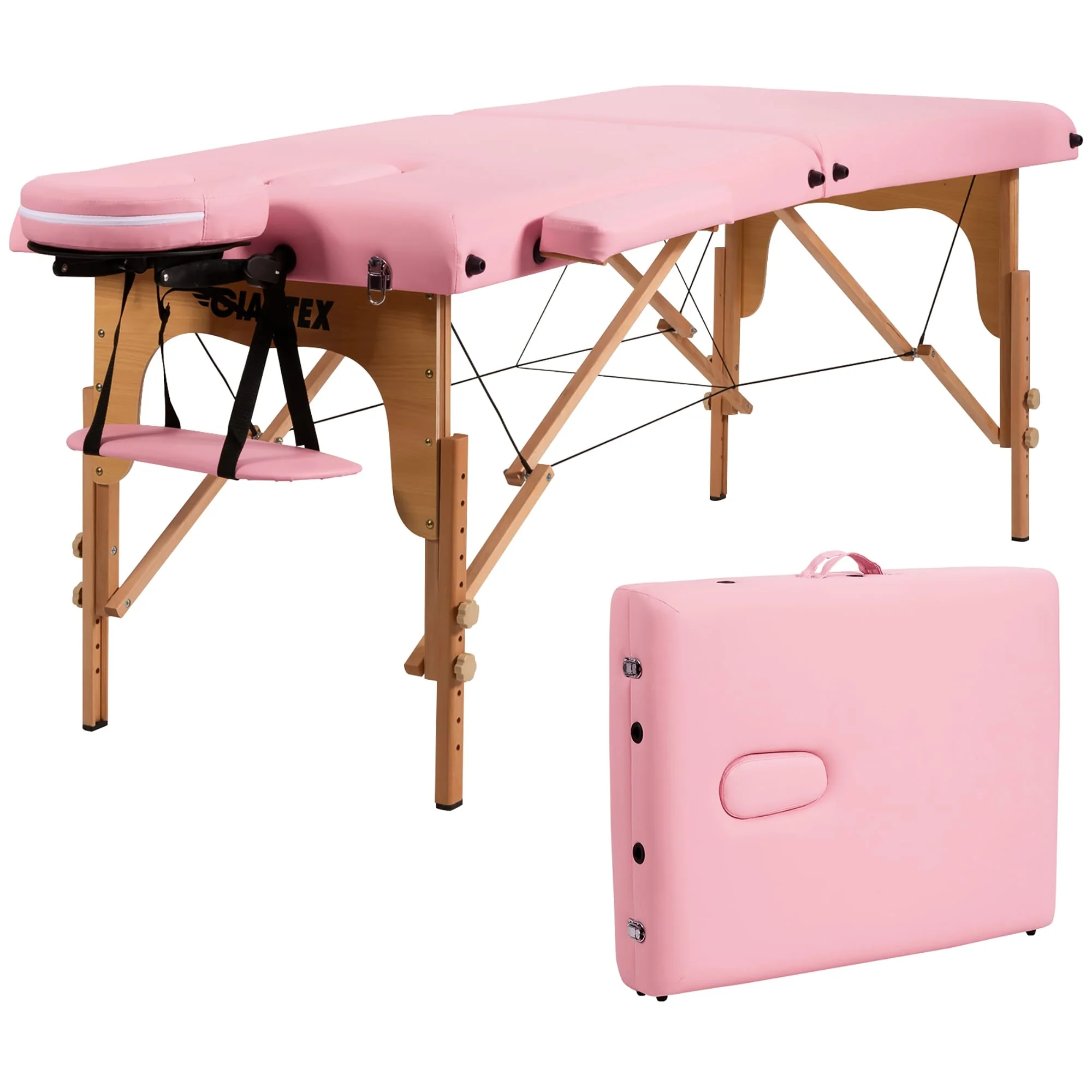 84''L Portable Massage Table Adjustable Facial Spa Bed Tattoo w/ Carry