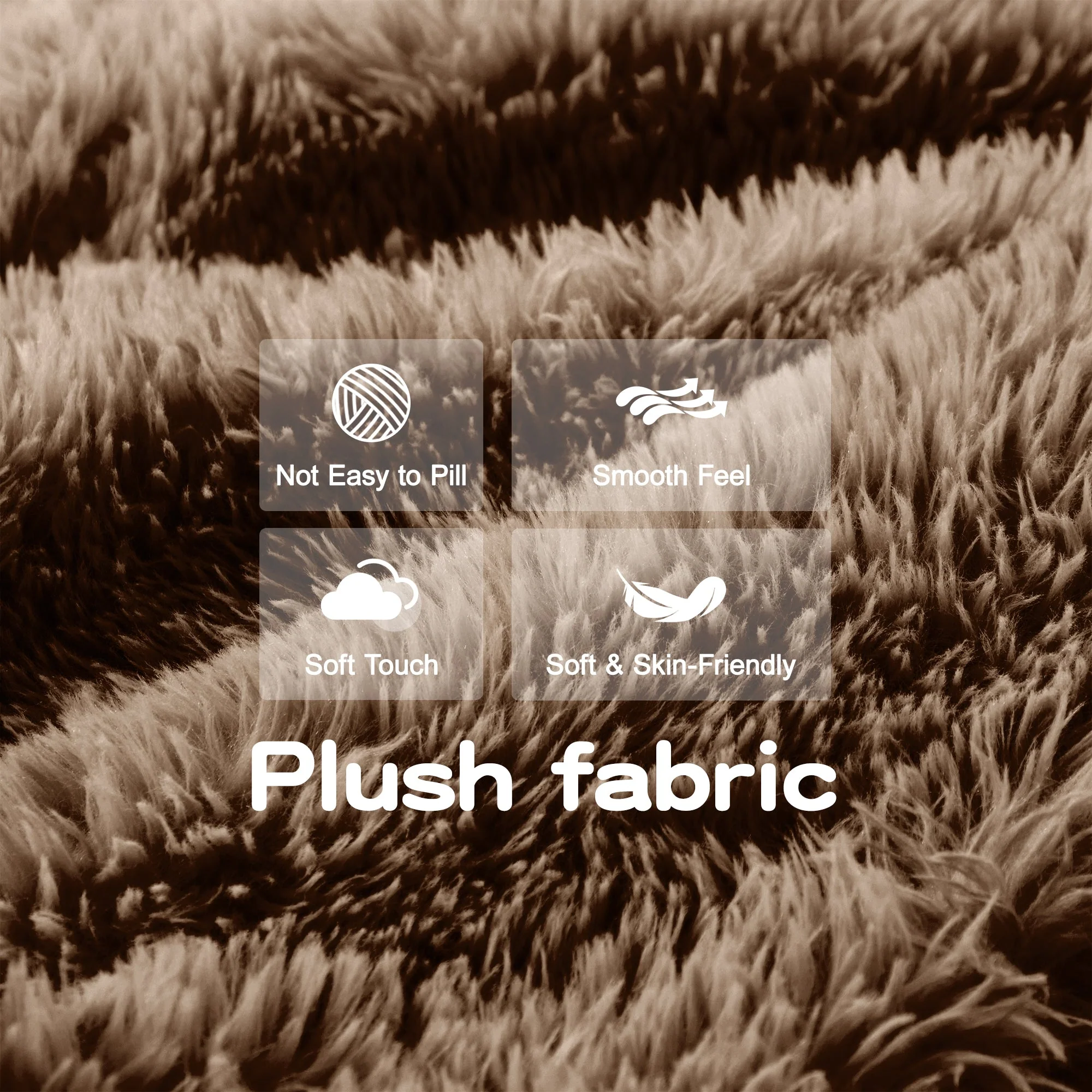 Soft And Fluffy Plush Boneless Modular Sofa with Ottoman