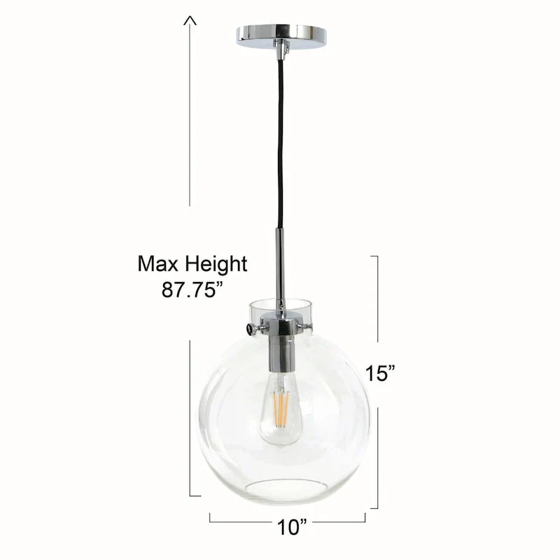 Robert Stevenson Lighting Marson - Clear Glass and Metal Ceiling Light