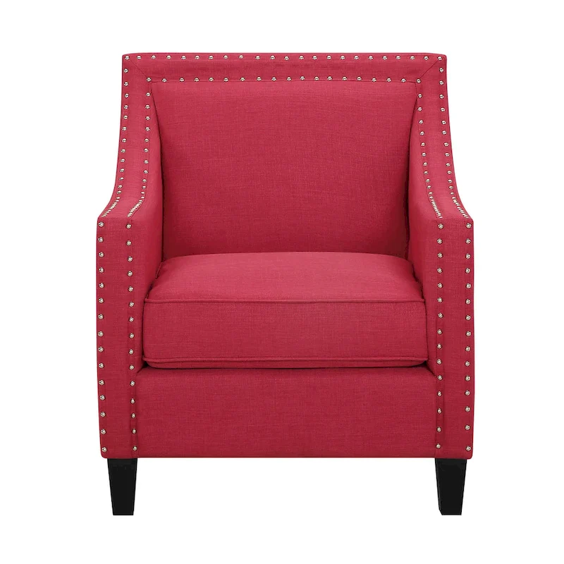 Erica Accent Armchair with Chrome Nailhead Trim