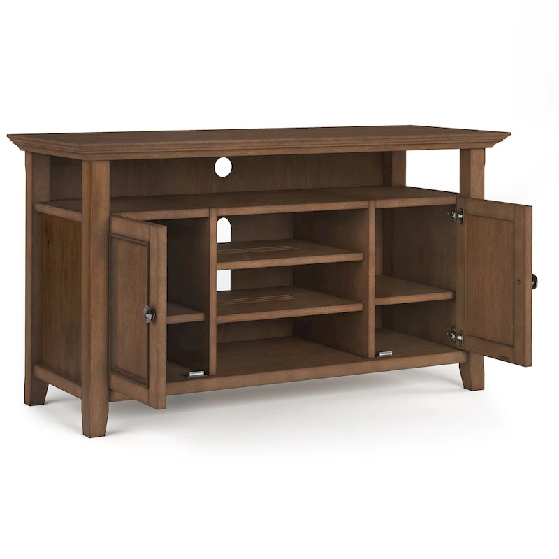 WYNDENHALL Halifax 54 inch Wide Solid Wood Transitional TV Stand - 54 W x 18.9 D x 31.9 H