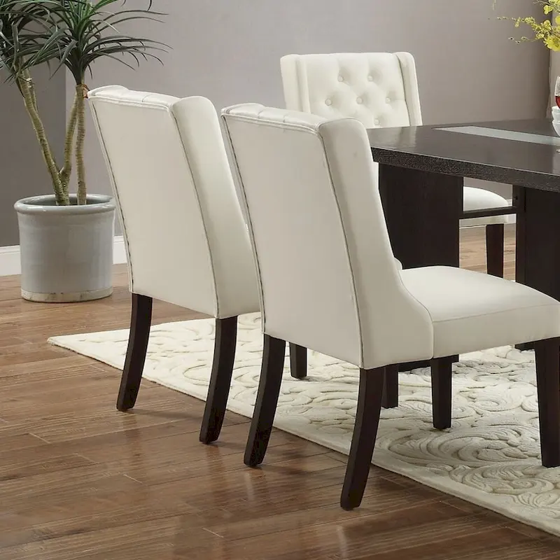 Modern Faux Leather Tufted Dining Chair,Set of 2