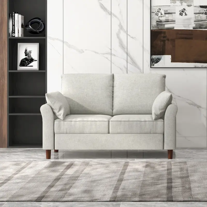 Polyester 3-Seat and 2-Seat Sofa with Cushions