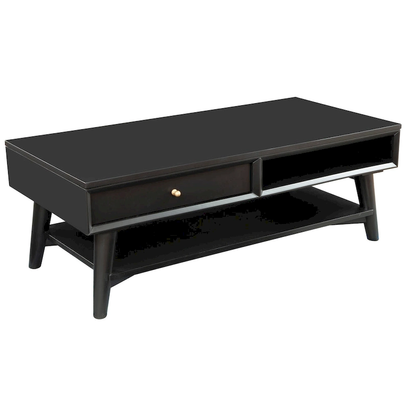 Alpine Furniture Flynn Mid Century Modern 1 Drawer Coffee Table