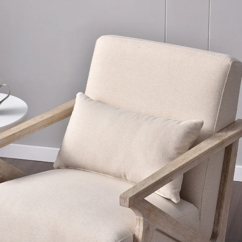 Accent Armchair Solid Hardwood Upholstered