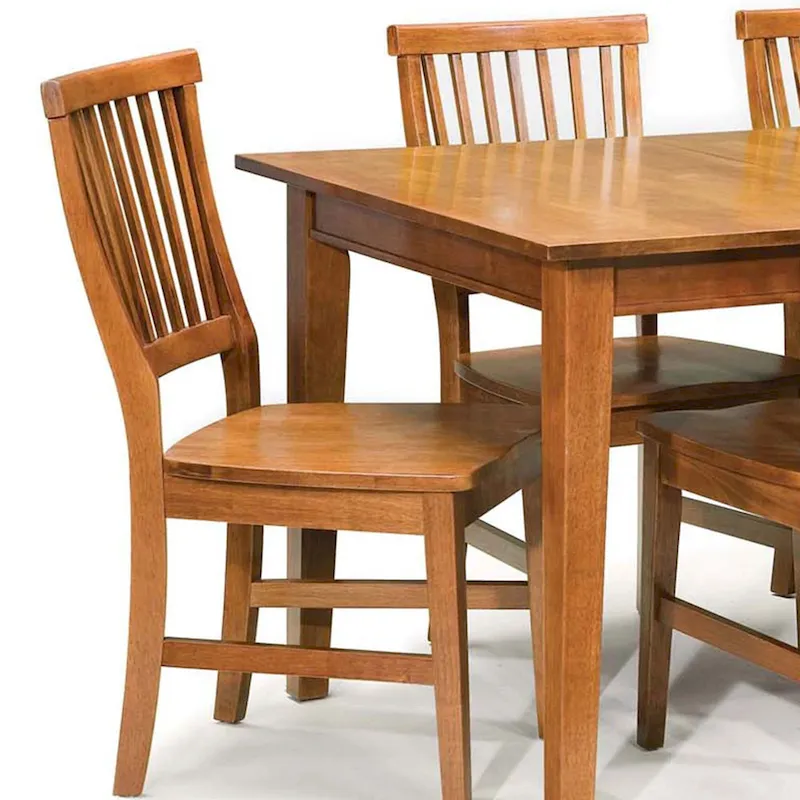 Arts & Crafts 7-piece Rectangular Dining Set with Extension Leaf by Homestyles